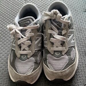 New Balance Kids' Gray and White Sneakers